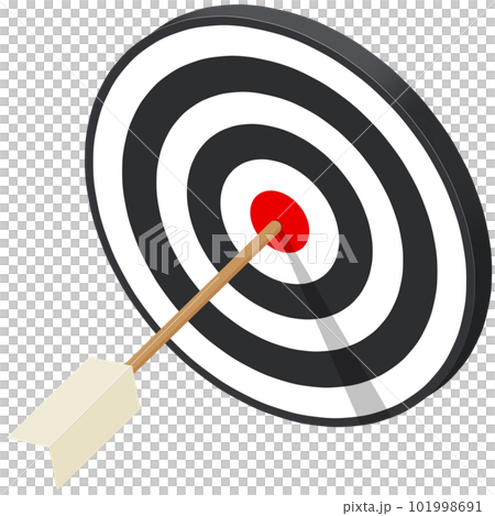 矢の刺さった的 101998691