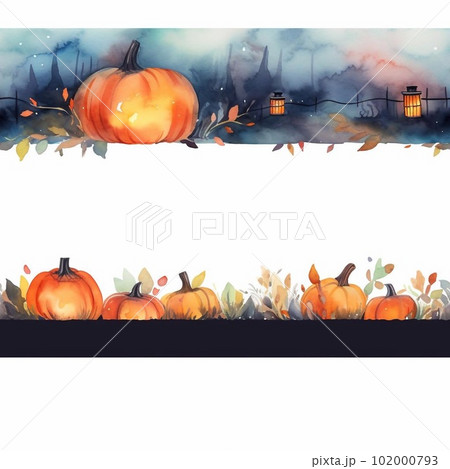 ハロウィンカボチャのシームレスパターン 102000793