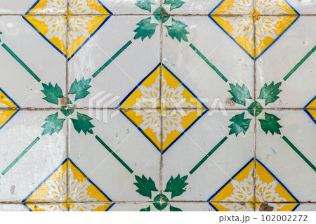 Traditional Portuguese glazed tiles Traditional Portuguese glazed tiles 102002272
