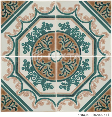Traditional Portuguese glazed tiles Traditional Portuguese glazed tiles 102002341