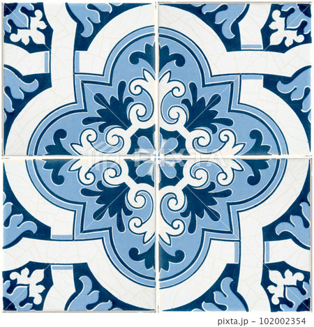 Traditional Portuguese glazed tiles Traditional Portuguese glazed tiles 102002354