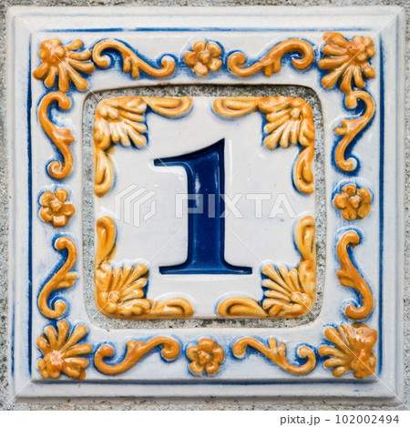 Traditional Portuguese glazed tiles Traditional Portuguese glazed tiles 102002494