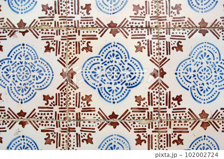 Traditional Portuguese glazed tiles Traditional Portuguese glazed tiles 102002724