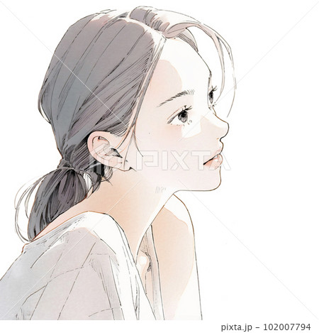 綺麗なお姉さんのイラスト 水彩画風「AI生成画像」 綺麗なお姉さんのイラスト 水彩画風「AI生成画像」 102007794