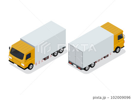 Cargo Truck transportation. Commercial transport. Flat 3d isometric vector illustration. Cargo Truck transportation. Commercial transport. Flat 3d isometric vector illustration. 102009096