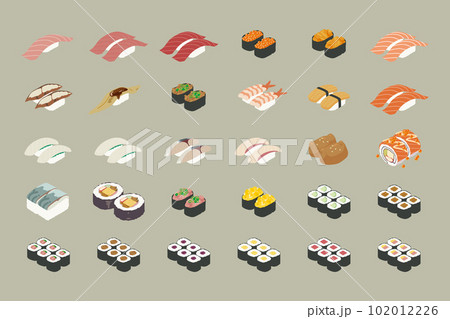 お寿司のベクターイラスト素材 102012226