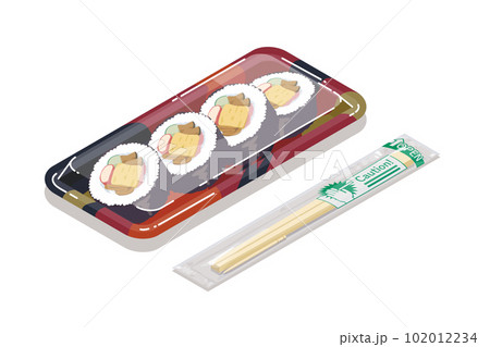 パックに入った太巻きのベクターイラスト素材 102012234