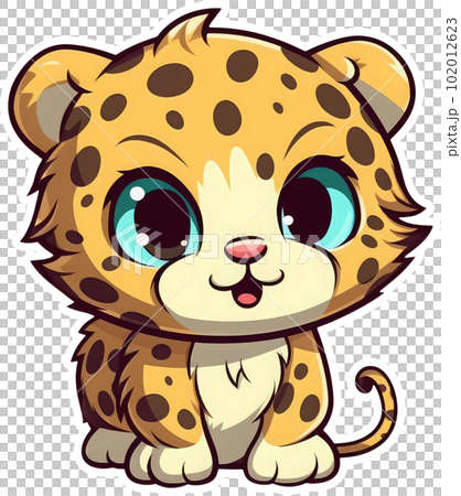 Funny and cute leopard transparency sticker. 102012623