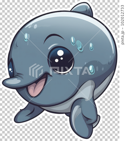 Funny and cute porpoise transparency sticker. Funny and cute porpoise transparency sticker. 102012733