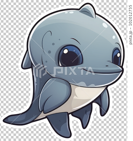 Funny and cute porpoise transparency sticker. Funny and cute porpoise transparency sticker. 102012735