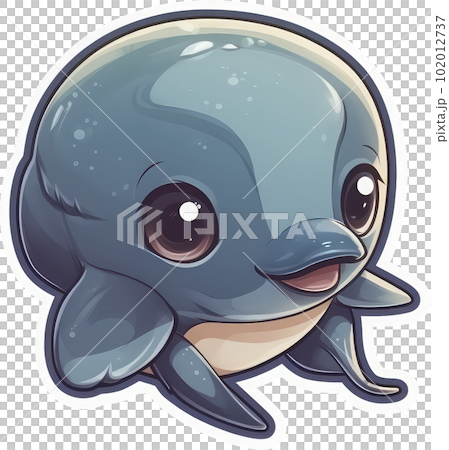 Funny and cute porpoise transparency sticker. Funny and cute porpoise transparency sticker. 102012737
