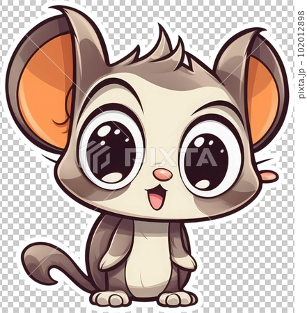 Funny and cute shrew transparency sticker. Funny and cute shrew transparency sticker. 102012898