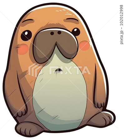 Funny and cute walrus transparency sticker. Funny and cute walrus transparency sticker. 102012998