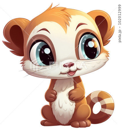 Funny and cute weasel transparency sticker. Funny and cute weasel transparency sticker. 102012999