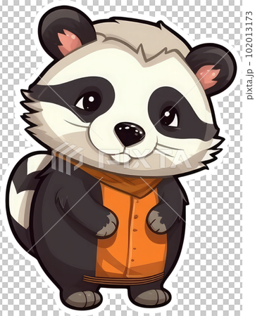 Funny and cute badger transparency sticker. Funny and cute badger transparency sticker. 102013173