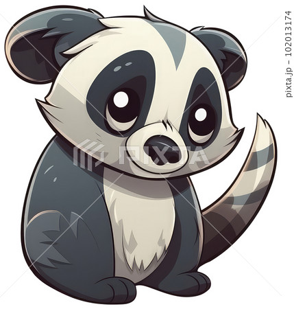 Funny and cute badger transparency sticker. 102013174