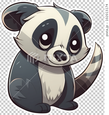 Funny and cute badger transparency sticker. 102013174