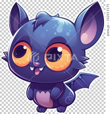 Funny and cute bat transparency sticker. Funny and cute bat transparency sticker. 102013175