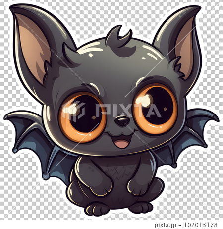Funny and cute bat transparency sticker. Funny and cute bat transparency sticker. 102013178