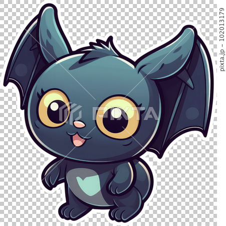 Funny and cute bat transparency sticker. Funny and cute bat transparency sticker. 102013179