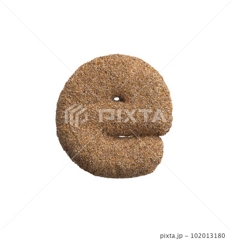 Sand letter E - Lower-case 3d beach font - Holidays, travel or ocean concepts 102013180