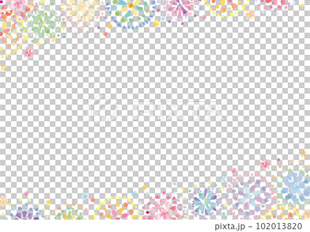 Illustration of watercolor hand-painted fireworks arranged vertically and diagonally-horizontal Illustration of watercolor hand-painted fireworks arranged vertically and diagonally-horizontal 102013820