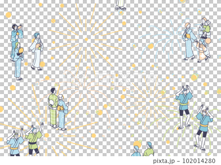 People watching a skyrocket People watching a skyrocket 102014280