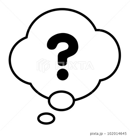 ハテナマークのふきだし ハテナマークのふきだし 102014645