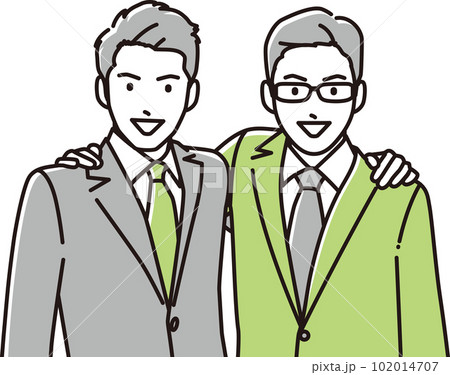 肩を組むビジネスマン 102014707