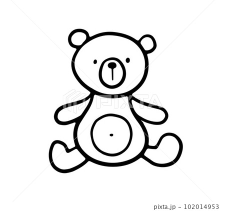 simple teddy bear drawing