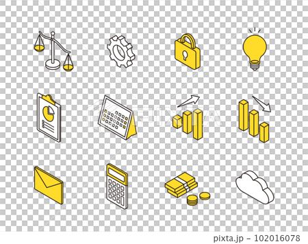 Business isometric icon set 102016078