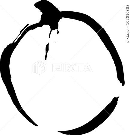 Ink Dry Brush Grunge Free Hand Round Frame 102016388
