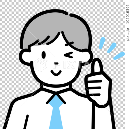 一名商人豎起大拇指的插圖 102016593