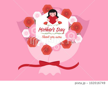 母の日に送るメッセージカードデザイン 母の日に送るメッセージカードデザイン 102016749