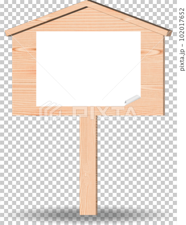 Japanese-style wooden sign with paper 102017652