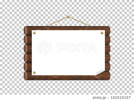 木製吊り看板　紙付き 102018187