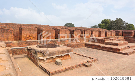 Ruins of Monastery No.5, Located Small Well Build With Bricks, Rajgir, Nalanda, Bihar 102019691