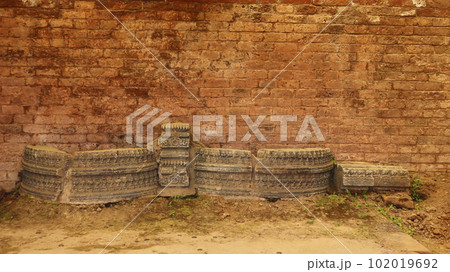 Remains of Temple in the Complex of Nalanda University, Rajgir, Nalanda, Bihar 102019692