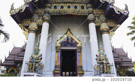 Rear view of beautiful Thai Monastery, Bodh Gaya, Bihar.. Rear view of beautiful Thai Monastery, Bodh Gaya, Bihar.. 102019710
