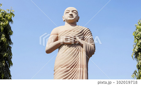 Statue of one of the Buddhas Disciple, Near 80feet Statue of Budhha, Bodh Gaya, Bihar 102019718