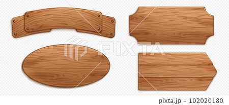 Wood texture sign board vector realistic banner Wood texture sign board vector realistic banner 102020180