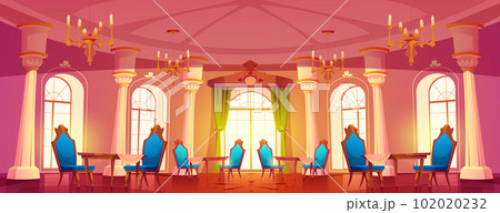 Cartoon banquet hall interior design Cartoon banquet hall interior design 102020232