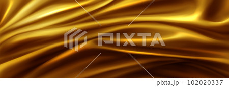 Gold silk fabric background, satin cloth texture Gold silk fabric background, satin cloth texture 102020337