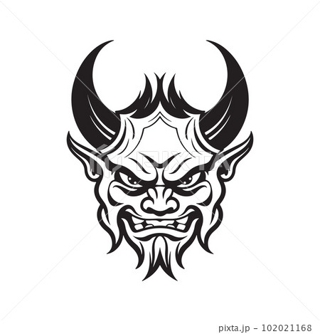 devil, vector concept digital art ,hand drawn illustration 102021168