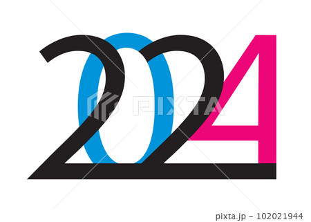 Vector drawing. Numbers of the new year 2024 Vector drawing. Numbers of the new year 2024 102021944