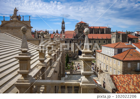 Santiago de Compostela view from the Cathedral, Galicia, Spain 102022206