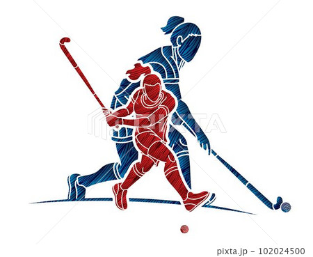 Group of Field Hockey Sport Team Mix Action Female Players Cartoon Graphic Vector Group of Field Hockey Sport Team Mix Action Female Players Cartoon Graphic Vector 102024500