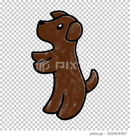 子犬のイラスト、小さな仔犬のイラスト素材、ラブラドールのイラスト 102024567