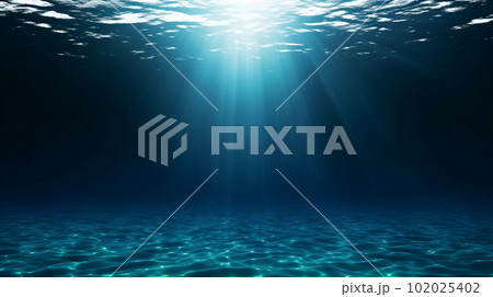 Underwater View of Dark Blue Ocean Surface. created with Generative AI Underwater View of Dark Blue Ocean Surface. created with Generative AI 102025402