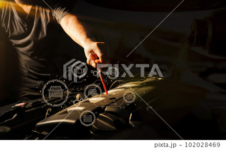 Car mechanic working in auto repair service and maintenance icon,double exposure. Car mechanic working in auto repair service and maintenance icon,double exposure. 102028469